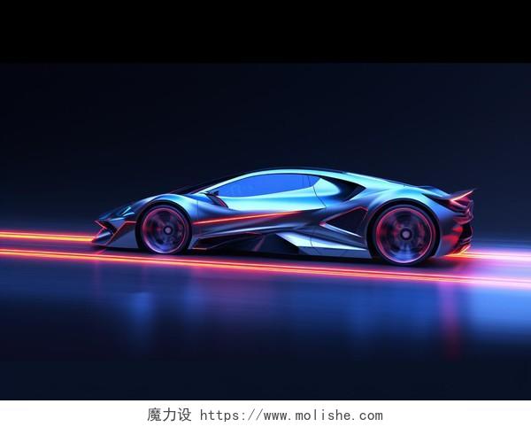 未来科技感汽车背景高清3D炫酷汽车背景海报